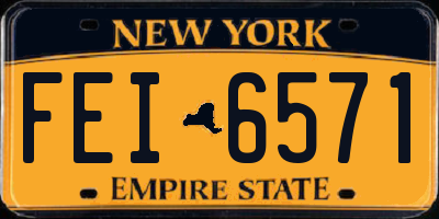 NY license plate FEI6571
