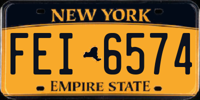 NY license plate FEI6574