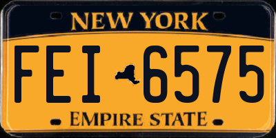 NY license plate FEI6575