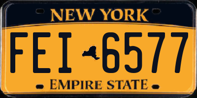 NY license plate FEI6577