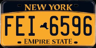 NY license plate FEI6596
