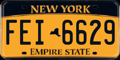 NY license plate FEI6629