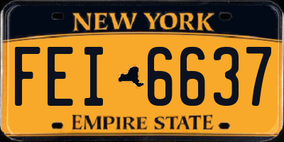 NY license plate FEI6637