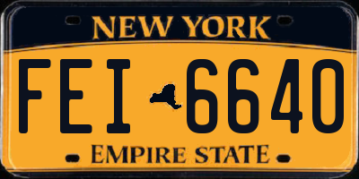 NY license plate FEI6640