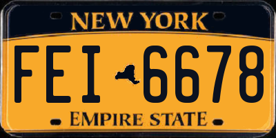 NY license plate FEI6678