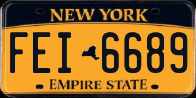 NY license plate FEI6689
