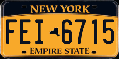 NY license plate FEI6715
