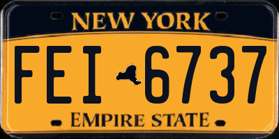 NY license plate FEI6737