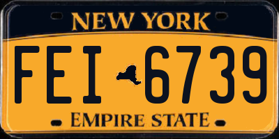NY license plate FEI6739