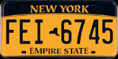 NY license plate FEI6745