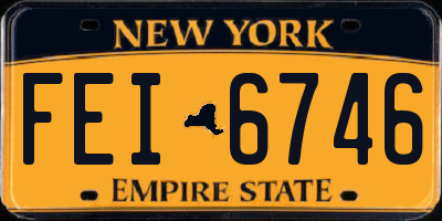 NY license plate FEI6746
