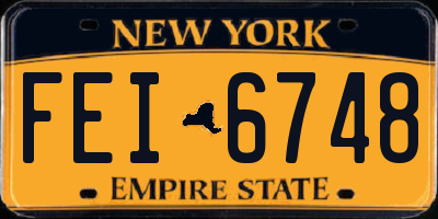 NY license plate FEI6748