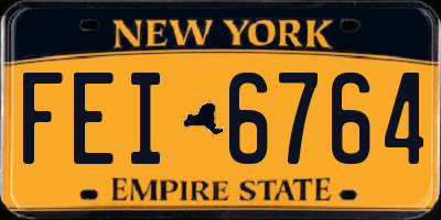 NY license plate FEI6764