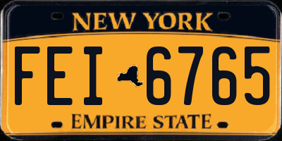 NY license plate FEI6765