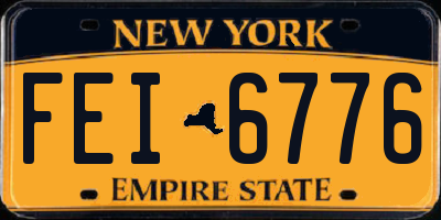 NY license plate FEI6776