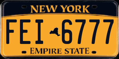 NY license plate FEI6777