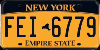 NY license plate FEI6779