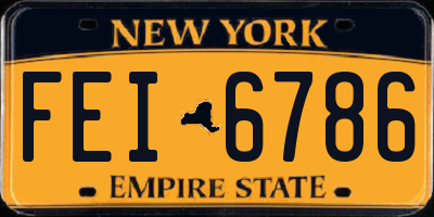 NY license plate FEI6786