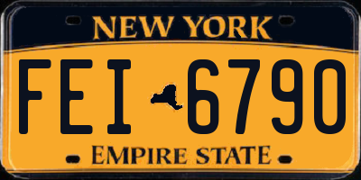 NY license plate FEI6790