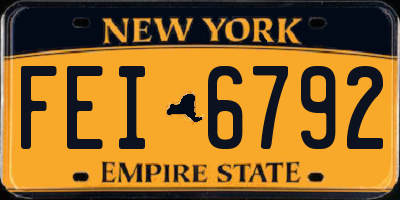 NY license plate FEI6792