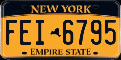 NY license plate FEI6795
