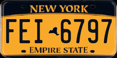 NY license plate FEI6797
