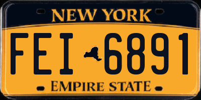 NY license plate FEI6891