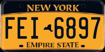 NY license plate FEI6897