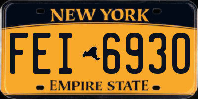 NY license plate FEI6930