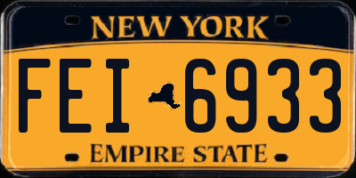 NY license plate FEI6933
