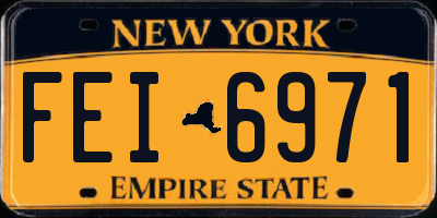 NY license plate FEI6971