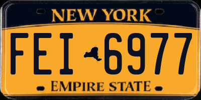 NY license plate FEI6977