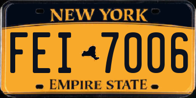 NY license plate FEI7006
