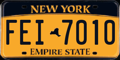 NY license plate FEI7010
