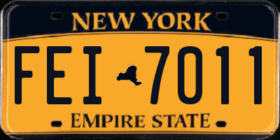 NY license plate FEI7011