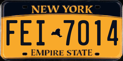 NY license plate FEI7014