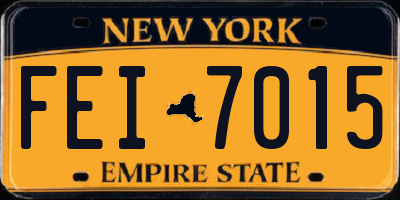 NY license plate FEI7015