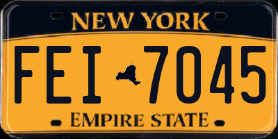 NY license plate FEI7045