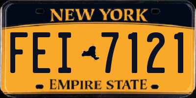 NY license plate FEI7121