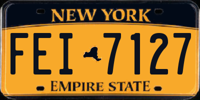 NY license plate FEI7127
