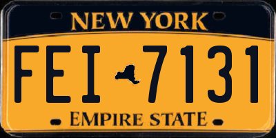 NY license plate FEI7131