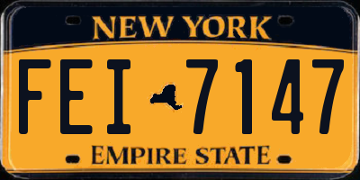 NY license plate FEI7147