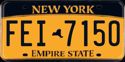 NY license plate FEI7150