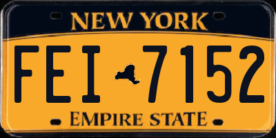 NY license plate FEI7152
