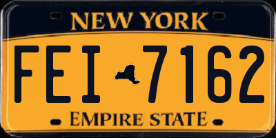 NY license plate FEI7162