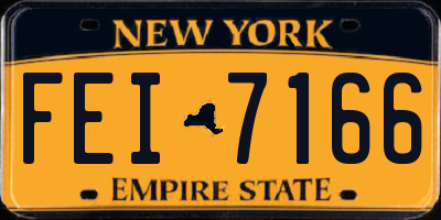 NY license plate FEI7166
