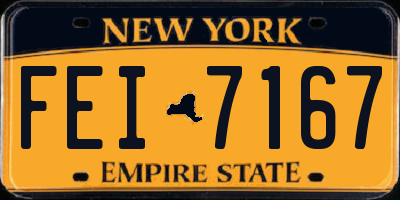 NY license plate FEI7167