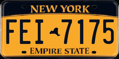 NY license plate FEI7175