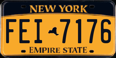 NY license plate FEI7176