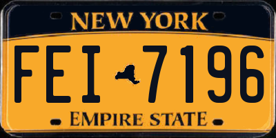 NY license plate FEI7196